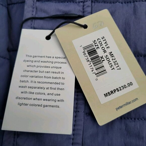 Peter Millar  Garment-Dyed  Stardust Blue Vest Men's Sz XL MSRP $230 - Picture 8 of 9